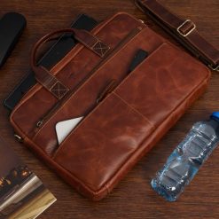 Torba męska skórzana na laptopa ramię komputer duża brązowa Beltimore N04. Brązowe torby na laptopa . Za 299.99 zł.