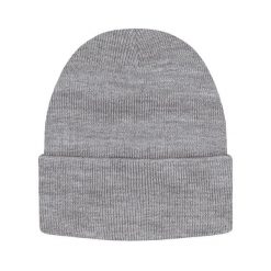 Jednokolorowa Czapka Zimowa Typu Beanie – Zimowa - Szary Melanż. Szare czapki zimowe His Story, bez wzorów. Za 40.00 zł.