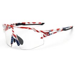 Okulary kolarskie fotochromatyczne z ochroną UV. Białe okulary przeciwsłoneczne ROCKBROS. Za 202.00 zł.