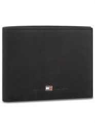 Tommy Hilfiger Duży Portfel Męski Johnson Cc And Coin Pocket AM0AM82565/AM0AM00659 Czarny. Czarne portfele Tommy Hilfiger, bez wzorów, ze skóry. Za 299.99 zł.