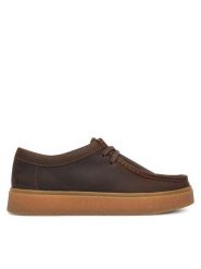 Clarks Półbuty Boxbee Walla 26328023 Brązowy. Brązowe eleganckie półbuty Clarks, bez wzorów, ze skóry, bez obcasa, bez zapięcia. Za 479.99 zł.