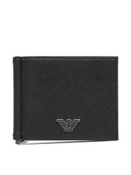 Emporio Armani Mały Portfel Męski Y4R502 Y138E 81072 Czarny. Czarne portfele Emporio Armani, bez wzorów, ze skóry. Za 529.99 zł.