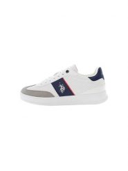 U.S. Polo Assn. Sneakersy w kolorze biało-szaro-granatowym rozmiar: 44. Białe buty sportowe casual U.S. Polo Assn., bez wzorów, bez zapięcia. Za 205.93 zł.