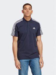 Adidas Polo Essentials IC9311 Granatowy Regular Fit. Niebieskie koszulki polo Adidas, m, bez wzorów, z bawełny, bez kołnierzyka, bez ramiączek. Za 129.99 zł.