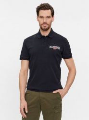 Napapijri Polo E-Aylmer NP0A4HTN Czarny Regular Fit. Czarne koszulki polo Napapijri, m, bez wzorów, z bawełny, bez kołnierzyka, bez ramiączek. Za 159.99 zł.