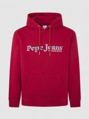 Pepe Jeans Bluza "Somers" w kolorze czerwonym rozmiar: M. Czerwone bluzy Pepe Jeans, m, bez wzorów, z bawełny, z kapturem. Za 150.37 zł.