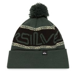 Czapka Quiksilver. Zielone czapki zimowe Quiksilver, bez wzorów. Za 129.99 zł.