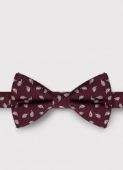 PAKO LORENTE – Bordowa mucha męska we wzorki. Czerwone krawaty i muchy Pako Lorente, bez wzorów, z poliesteru. Za 39.99 zł.