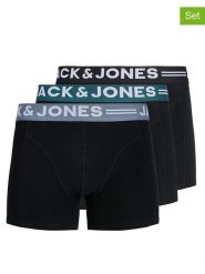 Jack & Jones Bokserki (3 pary) w kolorze czarnym rozmiar: M. Czarne bokserki Jack & Jones, m, bez wzorów. Za 101.47 zł.