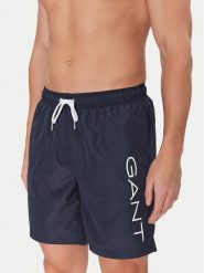 Gant Szorty kąpielowe 920006300 Granatowy Regular Fit. Niebieskie kąpielówki GANT, m, bez wzorów, z syntetyku. Za 239.99 zł.