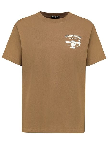 Sublevel Koszulka w kolorze karmelowym rozmiar: S. Brązowe bezrękawniki Sublevel, s, bez wzorów, z bawełny, bez kołnierzyka, bez ramiączek. Za 39.21 zł.