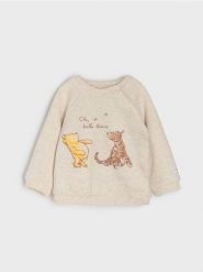 Bluza crewneck Winnie the Pooh - kremowy. Białe bluzy bez kaptura Sinsay, l, bez wzorów, bez kaptura. Za 17.99 zł.