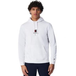 Męska Bluza Z Logo Na Piersi. Białe bluzy z kapturem Champion, l, bez wzorów, z bawełny, z kapturem. Za 395.99 zł.