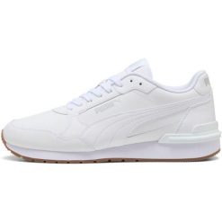 Buty sportowe Puma St Runner V4 L. Białe buty do biegania Puma, bez wzorów, z materiału, bez zapięcia, do biegania. Za 390.00 zł.
