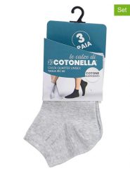 COTONELLA Skarpety (3 pary) w kolorze jasnoszarym rozmiar: 35-40. Szare skarpety COTONELLA, bez wzorów. Za 24.29 zł.