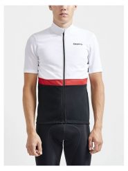 Craft Koszulka kolarska "Core Endur" w kolorze biało-czarnym rozmiar: M. Białe t-shirty sportowe Craft, bez wzorów, z materiału, bez ramiączek, rowerowe. Za 100.99 zł.