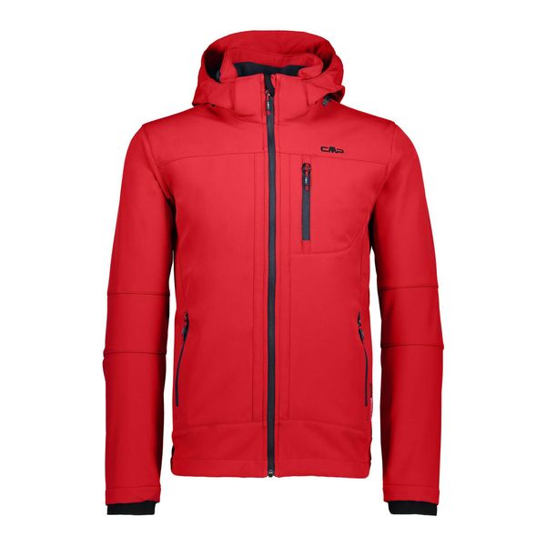Kurtka męska turystyczna CMP 3A01787N. Czerwone kurtki CMP, l, bez wzorów, z softshellu, z kapturem. Za 335.99 zł.