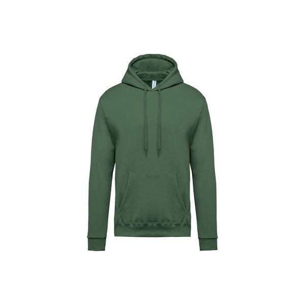 Bluza z kapturem Kariban. Zielone bluzy z kapturem KARIBAN, xl, bez wzorów, z bawełny, z kapturem. Za 155.00 zł.