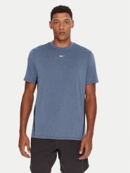 Reebok Koszulka techniczna Running SS RK25180CCM Niebieski Regular Fit. Niebieskie t-shirty sportowe Reebok, bez wzorów, z syntetyku, bez ramiączek, do biegania. Za 169.99 zł.