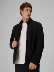 4F Polar regular ze stójką męski - czarny S. Czarne bluzy z polaru 4F, l, bez wzorów, z dzianiny, bez kaptura. Za 149.99 zł.