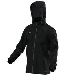 Second Life - Kurtka przeciwdeszczowa Kipsta Viralto Club - Stan Doskonały. Czarne kurtki KIPSTA, l, bez wzorów, z materiału, z kapturem. Za 84.99 zł.