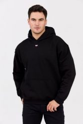 DIESEL Czarna męska bluza z kapturem S-BOXT-HOOD-D, Rozmiar XXL. Czarne bluzy z kapturem Diesel, l, bez wzorów, z bawełny, z kapturem. W wyprzedaży za 609.99 zł.