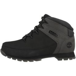 Buty trekkingowe męskie Timberland Euro Sprint. Czarne buty trekkingowe Timberland, na zimę, bez wzorów, z materiału, za kostkę, bez zapięcia, do biegania. Za 898.00 zł.