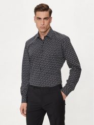 KARL LAGERFELD Koszula 605000 543678 Czarny Modern Fit. Czarne koszule KARL LAGERFELD, m, bez wzorów, z bawełny, bez kołnierzyka, bez ramiączek. Za 419.99 zł.