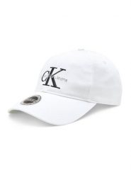 Calvin Klein Jeans Czapka z daszkiem K50K510061 Biały. Białe czapki z daszkiem Calvin Klein Jeans, bez wzorów, z bawełny. Za 99.99 zł.