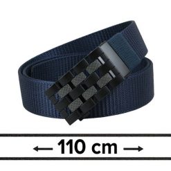 Pasek Materiałowy, Granatowy 110 cm, Solidny, Automatyczna Klamra, Militarny -Pako Jeans. Niebieskie paski Pako Jeans, bez wzorów, z jeansu, klasyczne. Za 49.00 zł.