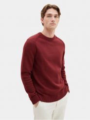Tom Tailor Sweter 1038246 Bordowy Regular Fit. Czerwone swetry rozpinane Tom Tailor, m, bez wzorów, z bawełny, bez kołnierzyka, bez ramiączek. Za 279.99 zł.