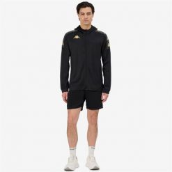 Kurtka z dresu Kappa Grevolo. Czarne kurtki Kappa, l, bez wzorów, z dresówki, bez kaptura. Za 283.00 zł.