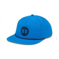 Czapka typu snapback Black Diamond Synthetic Rope. Niebieskie czapki z daszkiem Black Diamond, bez wzorów. Za 222.50 zł.