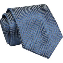 Elegancki, Klasyczny, Męski Krawat -ALTIES -Szaroniebieski, Jodełka. Niebieskie krawaty i muchy Alties, bez wzorów, z tkaniny. Za 49.00 zł.