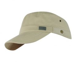 Patrolówka, Czapka z Daszkiem, Beżowa z Paskiem Regulacji, Wiosenna, Letnia -PAKO JEANS. Brązowe czapki z daszkiem Pako Jeans, na lato, bez wzorów, z bawełny. Za 49.00 zł.