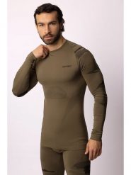 Spaio Koszulka termiczna "Tactical" w kolorze khaki rozmiar: M. Brązowe t-shirty sportowe Spaio, bez wzorów, z materiału, bez ramiączek, outdoorowe. Za 130.99 zł.
