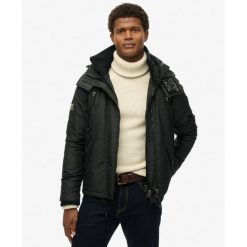 Kurtka przeciwwiatrowa z kapturem Hooded Mountain SD od SUPERDRY. Czarne kurtki Superdry, m, bez wzorów, z kapturem. Za 626.65 zł.