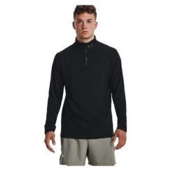 Longsleeve do biegania męski Under Armour Launch Pro 1/4 Zip. Czarne bluzki z długim rękawem Under Armour, m, bez wzorów, bez kołnierzyka, bez ramiączek. Za 359.99 zł.