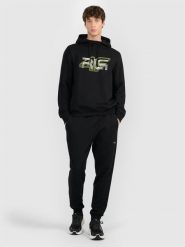 4F Spodnie dresowe joggery męskie 4F x Robert Lewandowski - czarne M. Czarne joggery i bojówki 4F, m, z aplikacjami, z dresówki, sportowe. Za 189.99 zł.