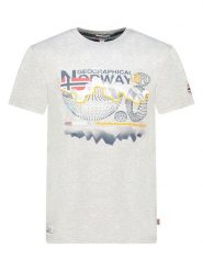 Geographical Norway Koszulka "Vibe" w kolorze jasnoszarym rozmiar: M. Szare bezrękawniki Geographical Norway, m, bez wzorów, z bawełny, bez kołnierzyka, bez ramiączek. Za 60.99 zł.