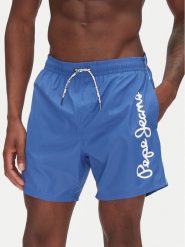 Pepe Jeans Szorty kąpielowe Logo PMB10419 Niebieski Regular Fit. Niebieskie kąpielówki Pepe Jeans, m, bez wzorów, z jeansu. Za 209.99 zł.