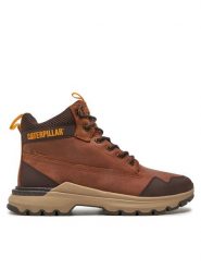 CATerpillar Trzewiki Colorado Sneaker Wp P725948 Brązowy. Brązowe botki sznurowane CATerpillar, bez wzorów, ze skóry, bez obcasa, bez zapięcia. Za 499.99 zł.