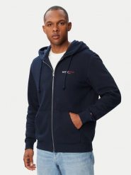 Tommy Jeans Bluza DM0DM23404 Granatowy Regular Fit. Niebieskie bluzy Tommy Jeans, m, bez wzorów, z bawełny, bez kaptura. Za 449.99 zł.