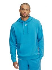 Under Armour Bluza "Rival" w kolorze turkusowym rozmiar: L. Niebieskie bluzy Under Armour, l, bez wzorów, z kapturem. Za 154.79 zł.