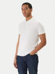 Calvin Klein Jeans Polo Classic Monogram LV04RD255G Biały Regular Fit. Białe koszulki polo Calvin Klein Jeans, m, bez wzorów, z bawełny, bez kołnierzyka, bez ramiączek. Za 289.99 zł.