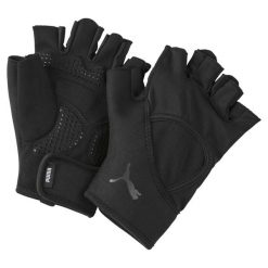 Rękawiczki treningowe Essential z palcami PUMA. Czarne rękawiczki Puma, bez wzorów, z materiału. Za 119.00 zł.