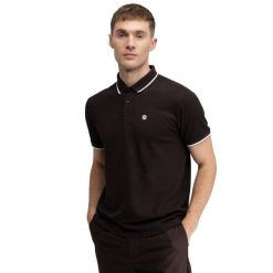Męska golfowa koszulka polo pique Siroko Pinehurst Dark Brown. Brązowe koszulki polo sportowe SIROKO, m, bez wzorów, prążkowane, bez kołnierzyka, bez ramiączek, na golfa. Za 135.00 zł.