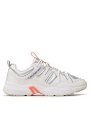 Calvin Klein Jeans Sneakersy Retro Tennis Laceup YM0YM00699 Biały. Białe buty sportowe casual Calvin Klein Jeans, bez wzorów, z jeansu, bez zapięcia. Za 529.99 zł.