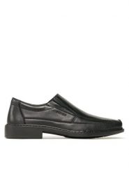 Rieker Półbuty B0873-00 Czarny. Czarne eleganckie półbuty Rieker, bez wzorów, ze skóry, bez obcasa, bez zapięcia. Za 359.99 zł.