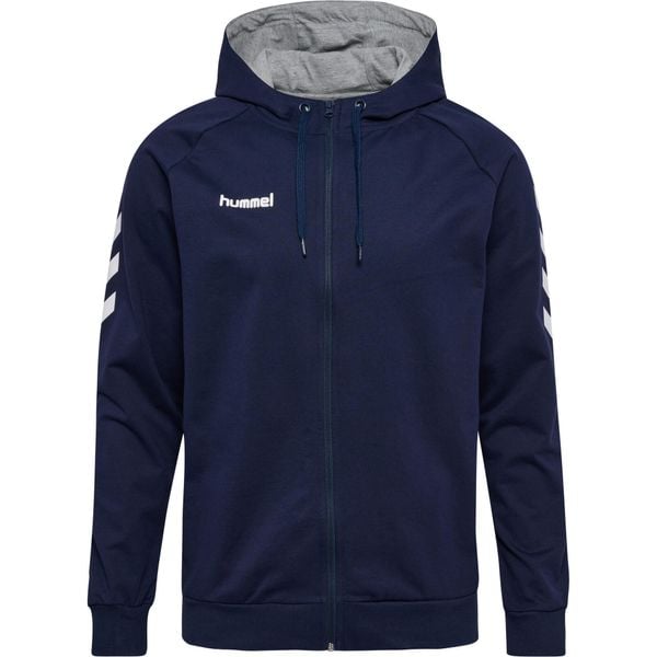 Bluza z kapturem sportowa męska Hummel Go Cotton Zip Hoodie. Białe bluzy z kapturem Hummel, m, bez wzorów, z kapturem. Za 98.00 zł.